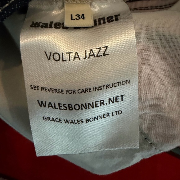 Wales Bonner Red and Blue Straight Jeans - Picture 3 of 4